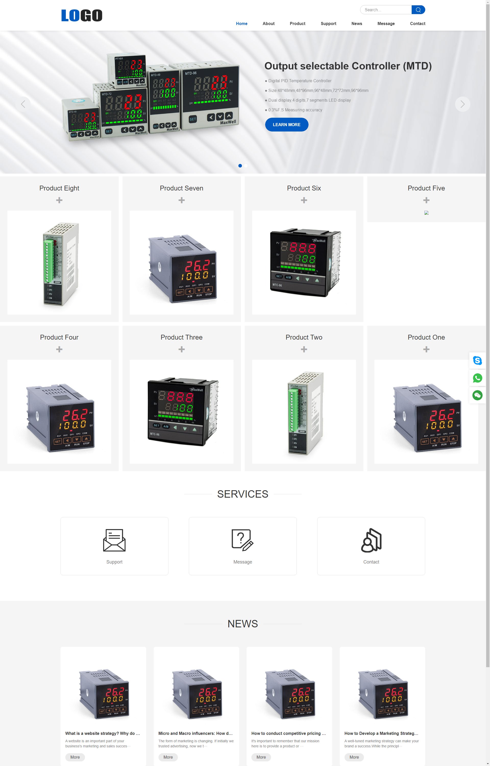 (自适应手机版)英文外贸 - 带三级子目录
