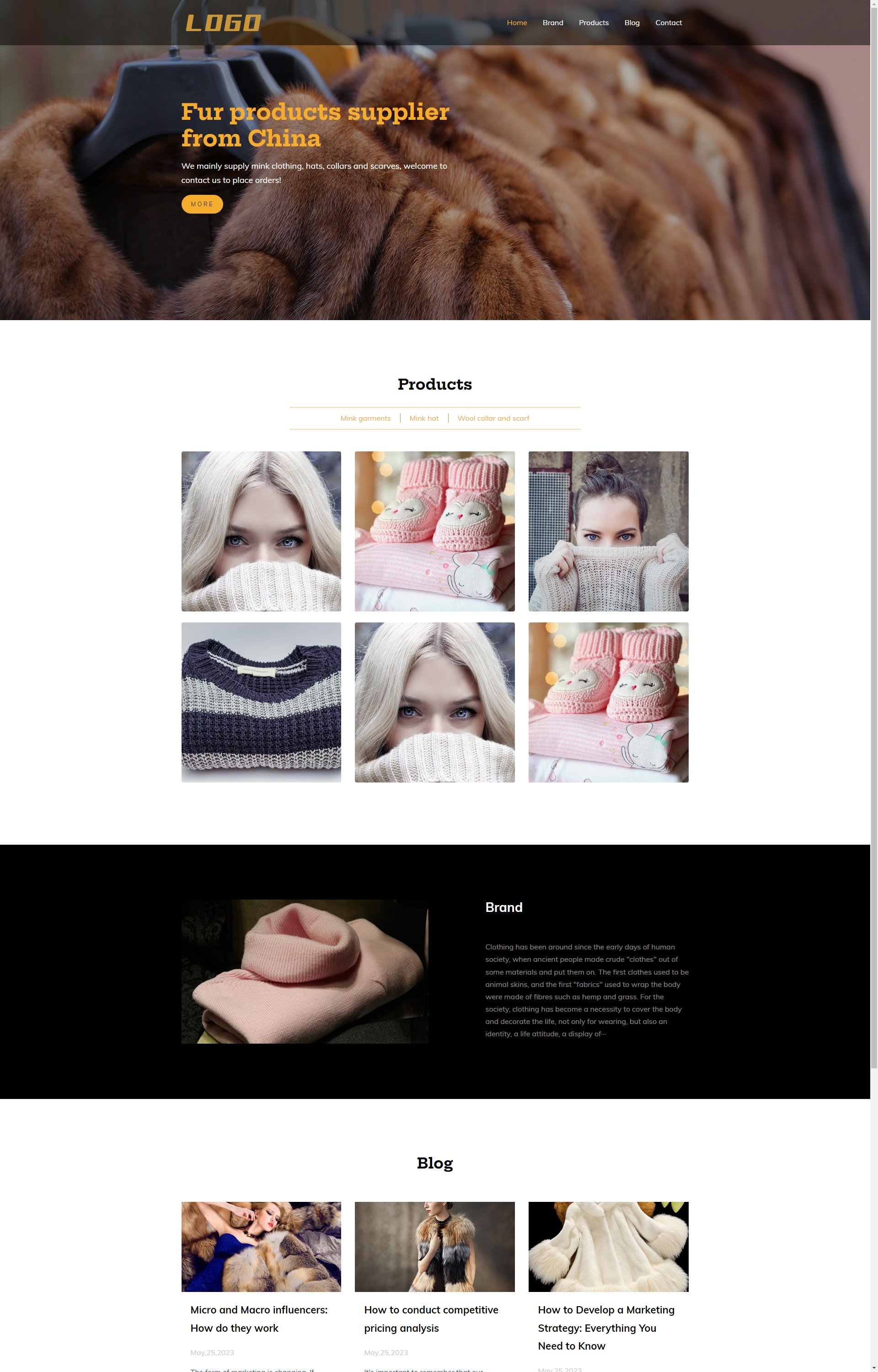 (自适应手机端)女装服装类外贸 外贸英文